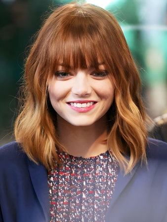 Emma Stone Comfortable Wavy Capless Synthetic Wig