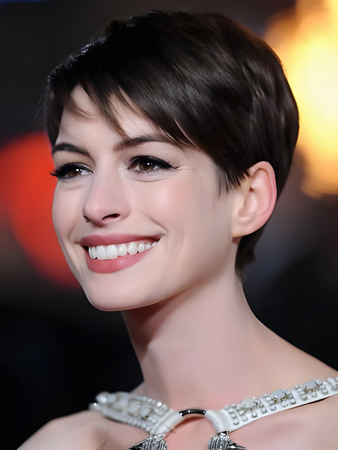 Anne Hathaway Pixie Synthetic Lace Front Wig