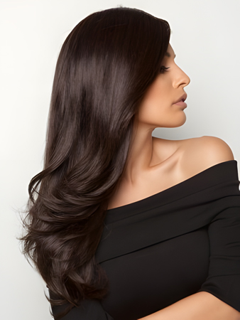 Long Layers And Loose Waves Front Lace Human Hair Wig