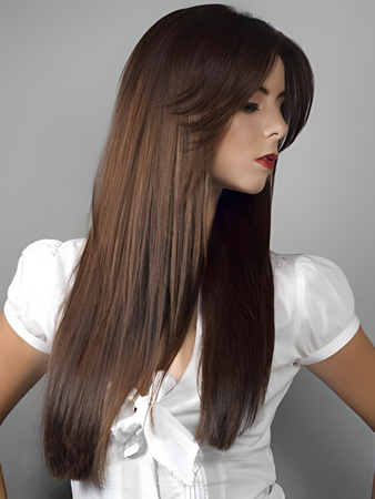 Modern Straight Lace Front Human Hair Wig