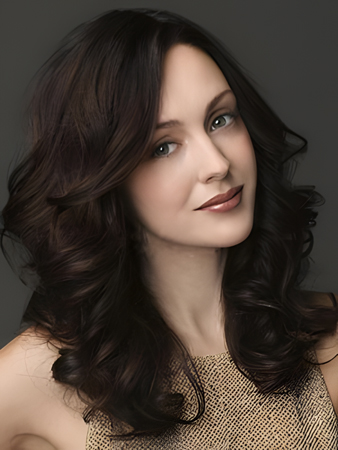Brilliant Lace Front Long Wavy Human Hair Wig