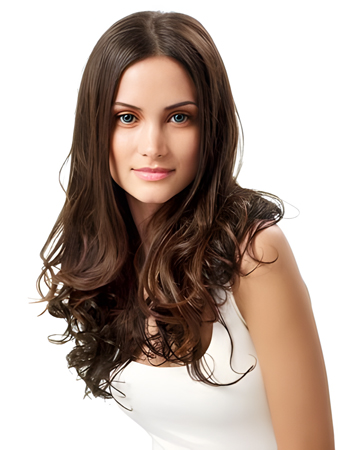 Natural Long Wavy Human Hair Lace Front Wig