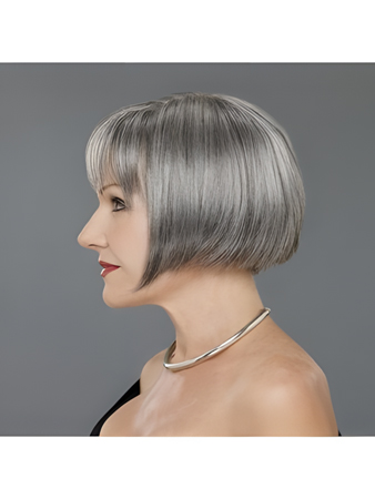 Mid-length Classic Gray Wig