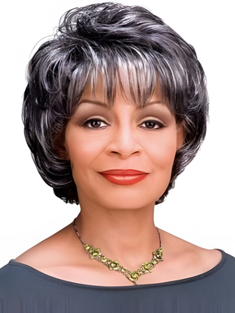 Capless Short Wavy Synthetic Wig