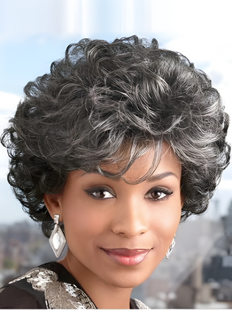 Ultra Lite Short Synthetic Gray Wig