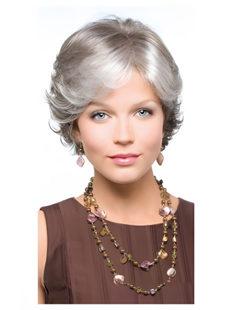 Conservative Side Parting Wavy Capless Wig
