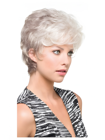 Synthetic Carefree Side Parting Gray Wig