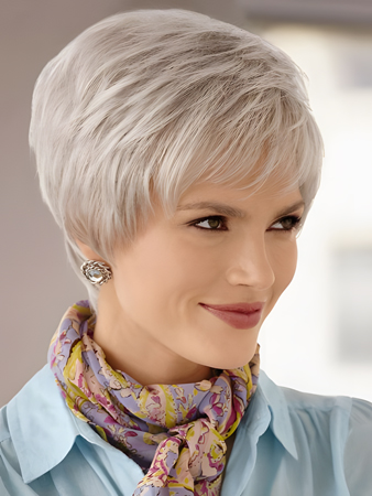 Modern Short Cut Lace Front Gray Wig