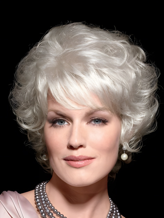 Comfortable 100% Hand-tied Wig Gray Wig