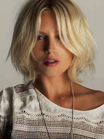 Gorgeous Brazilian Remy Hair Wavy Lace Front Wig