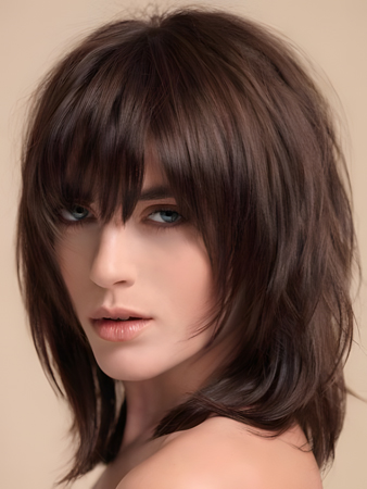 Top Quality Remy Human Hair Straight Capless Wig