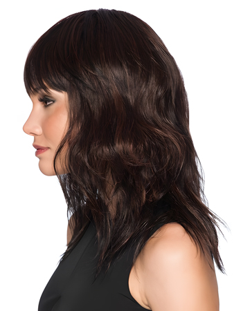 Flattering Capless Remy Human Hair Wavy Wig