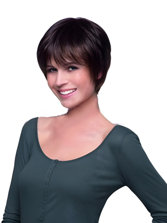 Beautiful Short Natural Straight Fashion Human Hair Wig