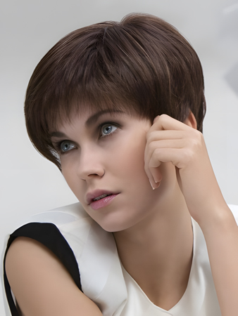 2018 New Style Short Layered Lace Front Human Hair Wig