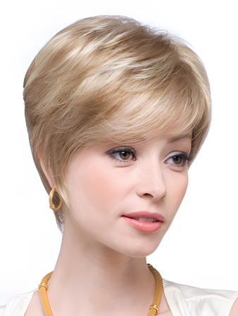 Chic Short Straight Human Hair Capless Wig