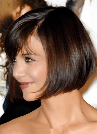 Pretty Short Straight Black Human Hair Bob Capless Wig