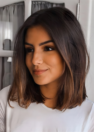 Charming Medium Straight Human Hair Capless Wig