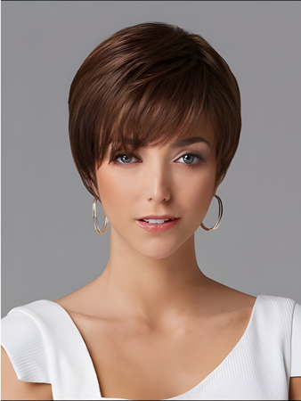 Fashionable Short Straight Human Hair Wig