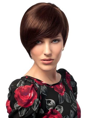 Wonderful Short Pixie Human Hair Capless Wig