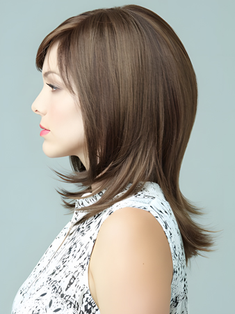 Cute Lace Front Wavy Soft Remy Human Hair Wig