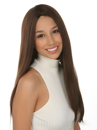 Nice-looking Straight Monofilament Human Hair Wig