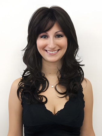 Beautiful Long Layered Front Lace Human Hair Wig