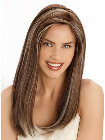Chic Lace Front Long Straight Remy Hair Wig
