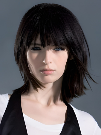 Good Looking Medium Straight Capless Human Hair Wig