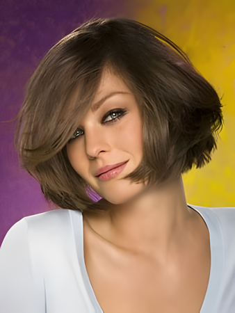 Glamorous Straight Capless Medium Length Human Hair Wig