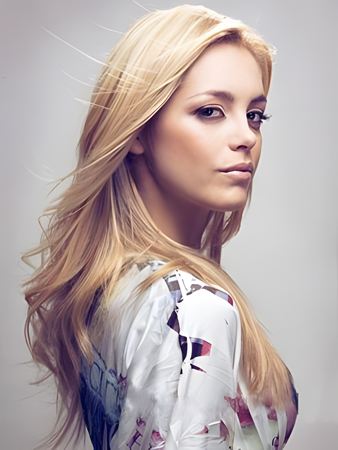 Chic Lace Front Human Hair Straight Wig