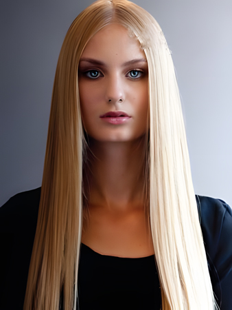Charming Remy Human Hair Straight Lace Front Wig