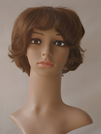 Elegant Human Hair Wavy Capless Wig