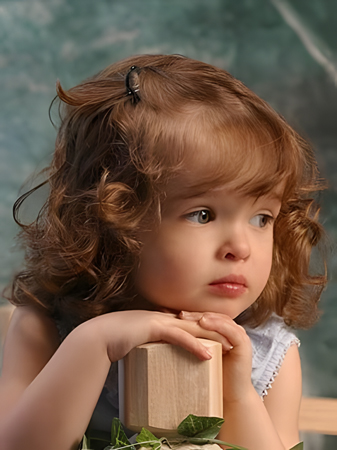 Chic Curly Remy Human Hair Kids Wig