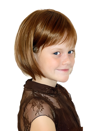 Charming Medium Straight Full Lace Girls Wig