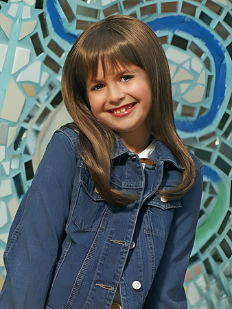 Natural Straight Lace Front Long Girl's Wig