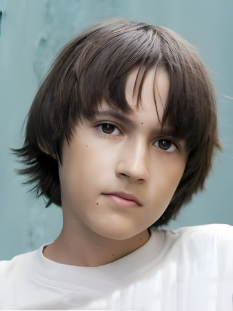 Short Brown Chic Remy Hair Kids Wig