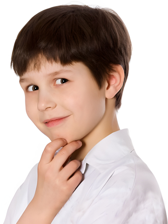 Short Brown Capless Affordable Kids Wig