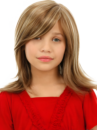 Chic Capless Medium Brown Kids Wig
