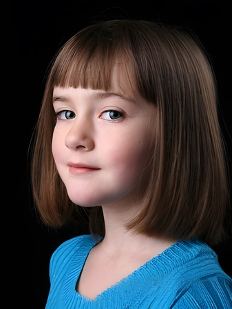 Attractive Remy Human Hair Capless Kids Wig