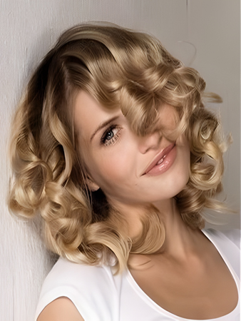 Charming Lace Front Wavy Remy Human Hair Wig For Woman