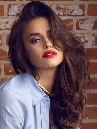 Pretty Human Hair Lace Front Wavy Wig