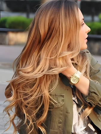 Adorable Lace Front Human Hair Wavy Wig