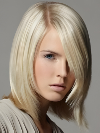 Smooth Human Hair Straight Lace Front Wig