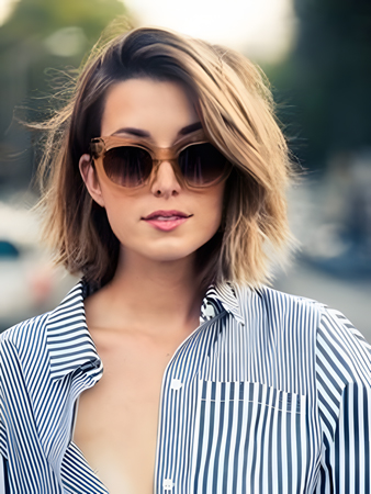 Shimmering Human Hair Straight Lace Front Wig