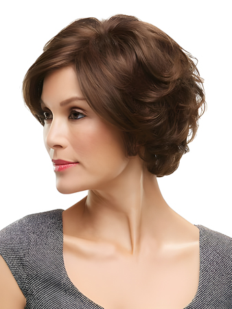 Elegant Human Hair Wavy Lace Front Wig