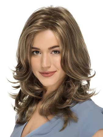 Pretty Lace Front Wavy Remy Human Hair Wig