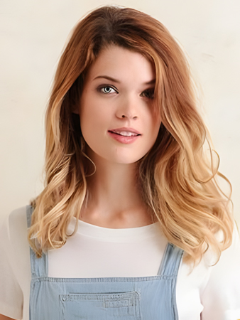 Natural Wavy Lace Front Remy Human Hair Wig