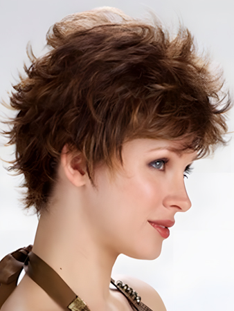Modern Short Wavy Full Lace Wig For Woman