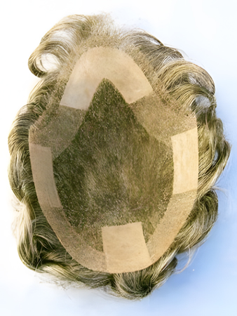 Fashionable Brown Monofilament Short Mens Toupee