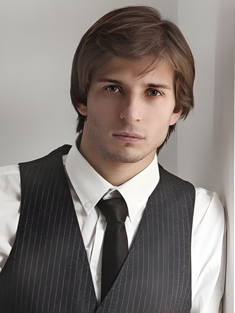 Dynamic Remy Human Hair Short Mens Wig